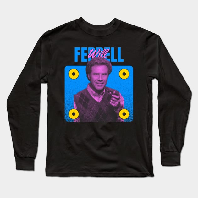 Will Ferrell Long Sleeve T-Shirt by LivingCapital 